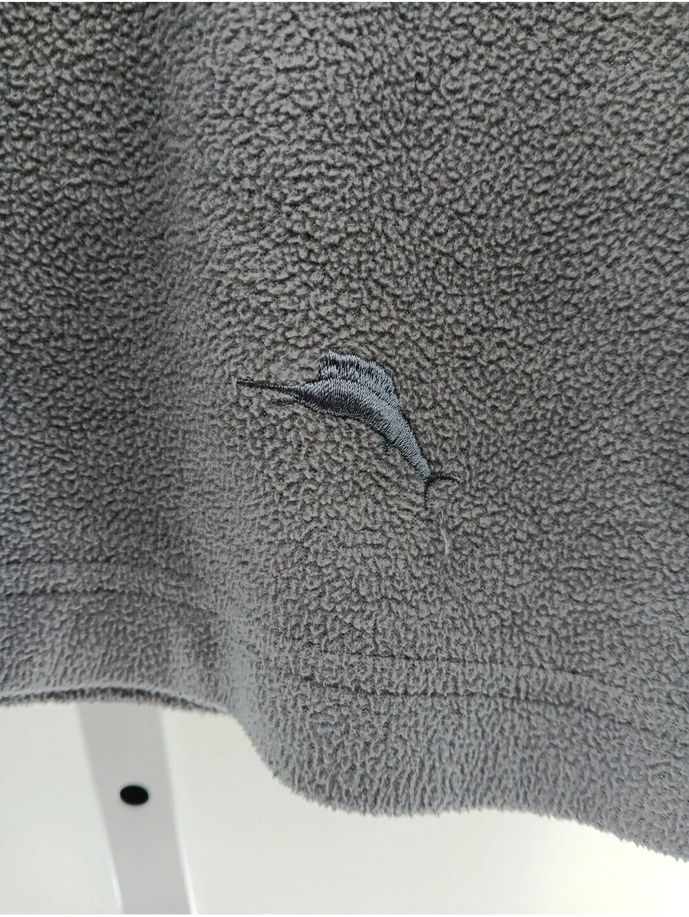 Tommy Bahama Fleece Men's Large Gray 1/4 Zip Pullover Outdoor Casual Preppy